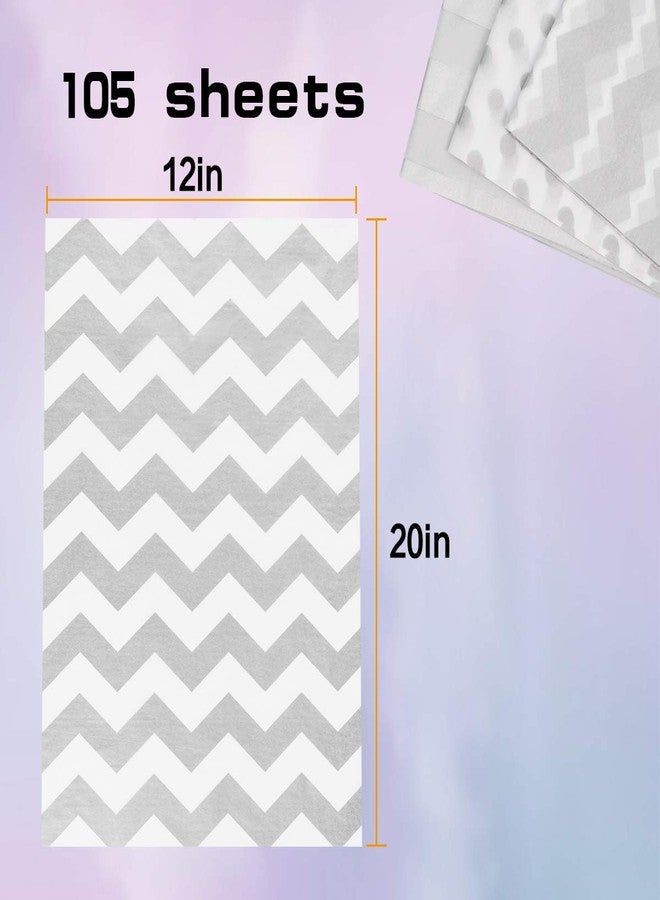 Ueerdand 120 Sheets Christmas Tissue Paper Bulk, Silver White Metallic Gift Wrapping Paper for Graduation, Birthday, Party Decoration, DIY Arts Crafts, Weddings, Bridal Showers, 20 Inch x 14 Inch - Image 3
